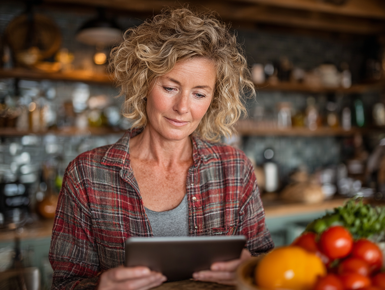 Nutriționist consultând un senior despre planul de alimentație personalizat